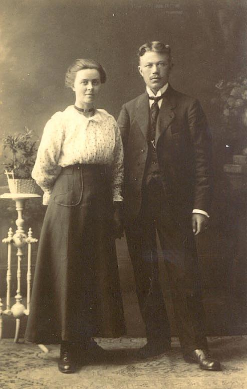 Geertje Bolt en Johannes Maring in 1921.